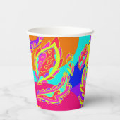 Gobelets En Papier abstract,color,pattern, indian,mandala,pink (Verso)