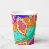Gobelets En Papier abstract,color,pattern, indian,mandala,pink (Recto)