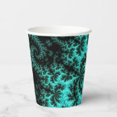 Gobelets En Papier Abstrait Black Green Fractal (Verso)