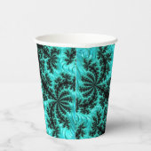 Gobelets En Papier Abstrait Black Green Fractal (Droite)