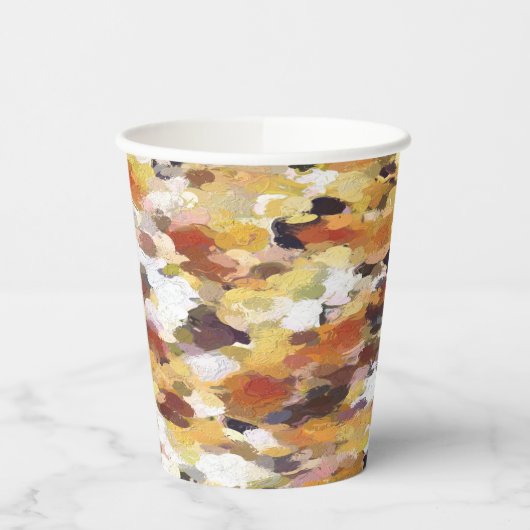 Gobelets En Papier Abstrait d'huile d'automne (Gauche)