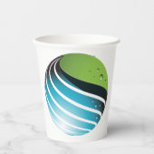 Gobelets En Papier Abstrait Green and Blue Globe Modern Earth (Recto)