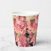 Gobelets En Papier Abstrait joli joli rose fleurs design floral (Droite)