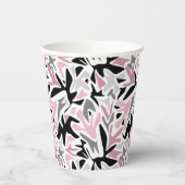 Gobelets En Papier Abstrait, Noir et Rose, Jeune, Throw Pill moderne (Gauche)
