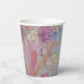 Gobelets En Papier Abstrait Pastel Floral (Recto)