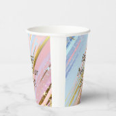 Gobelets En Papier Abstrait Pink Blue Gold Bonne année 20xx (Droite)