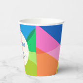 Gobelets En Papier Abstrait Rainbow Custom Graduation Félicitations (Gauche)