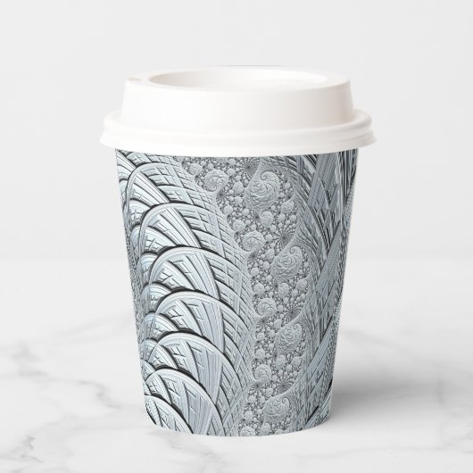 Gobelets En Papier Abstraite spirale gris clair (Verso)