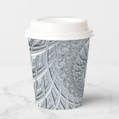 Gobelets En Papier Abstraite spirale gris clair (Recto)