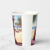 Gobelets En Papier Abyssinian cat on Beach, cadeau d'été pour amoureu (Gauche)