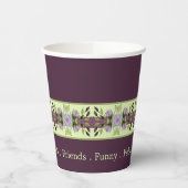 Gobelets En Papier Accentuation Florale Violet (Gauche)