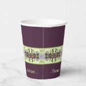 Gobelets En Papier Accentuation Florale Violet (Droite)