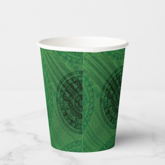 Gobelets En Papier Acceptation | Médaillons de méditation verte (Droite)