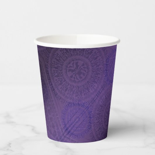 Gobelets En Papier Acceptation | Médaillons de méditation violette