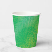 Gobelets En Papier Acceptation | Médaillons de saumons jaunes bleus (Verso)