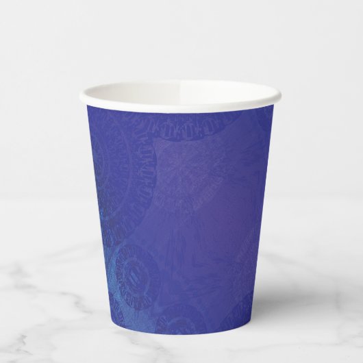 Gobelets En Papier Acceptation | Médaillons de violet violet bleu Ind (Gauche)