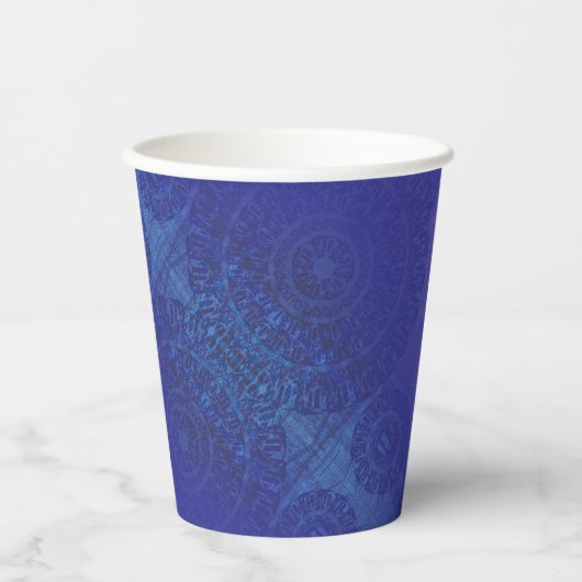 Gobelets En Papier Acceptation | Médaillons de violet violet bleu Ind (Recto)