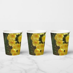 Gobelets En Papier Accrocher les orchidées jaunes Fleurs tropicales
