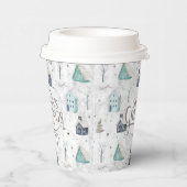 Gobelets En Papier Accueil confortable Noël Turquoise ID985 (Droite)