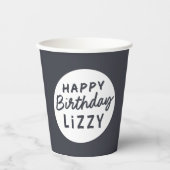 Gobelets En Papier Accueil d'anniversaire simple et personnalisé mode (Recto)