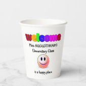 Gobelets En Papier Accueil des enseignants (Verso)