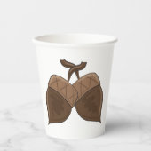 Gobelets En Papier Acorns Rustique Forêt d'automne Nature (Recto)