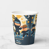 Gobelets En Papier Act War Fight Boy Moon Ninja Guerrier 1er annivers (Verso)