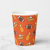 Gobelets En Papier Action de grâces et Motif de football (Gauche)