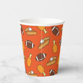 Gobelets En Papier Action de grâces et Motif de football (Droite)