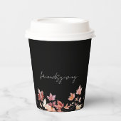 Gobelets En Papier Action de grâces noire (Recto)