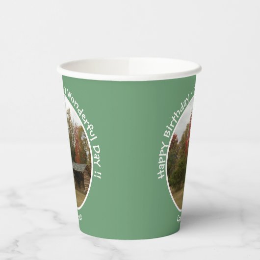 Gobelets En Papier Adirondack Lean-to en automne Anniversaire Article (Gauche)