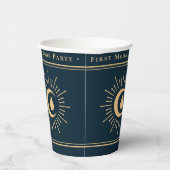 Gobelets En Papier Ado Fille Céleste Bleu Première Lune (Droite)