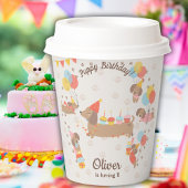 Gobelets En Papier Adorable Chien Chien Chien Chien Anniversaire Pawt