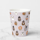 Gobelets En Papier Adorable Chouette d'Halloween Motif (Gauche)