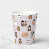 Gobelets En Papier Adorable Chouette d'Halloween Motif (Droite)