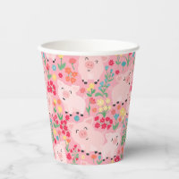 Adorable Floral Cochon ferme animal Floral filles