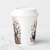 Gobelets En Papier Adorable Kitten papier Café Coupe Whimsical Chat (Gauche)