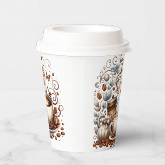 Gobelets En Papier Adorable Kitten papier Café Coupe Whimsical Chat