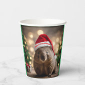 Gobelets En Papier adorable Noël Wombat, (Verso)