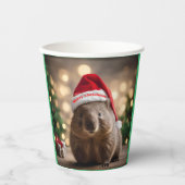 Gobelets En Papier adorable Noël Wombat, (Recto)