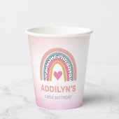 Gobelets En Papier Adorable Rainbow Girls Anniversaire Coupes de papi (Recto)