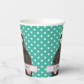 Gobelets En Papier Adorable Sloth Turquoise L'heureux animal d'annive (Gauche)