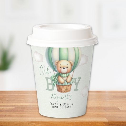 Gobelets En Papier Adorable Teddy Bear Baby Shower Boy Party