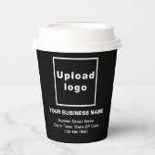 Gobelets En Papier Adresse professionnelle et numéro de téléphone en (Recto)