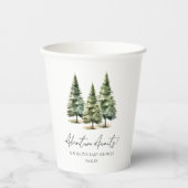 Gobelets En Papier Adventure Attend ! Baby shower des pins d'hiver (Recto)