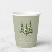 Gobelets En Papier Adventure Attend ! Baby shower des pins d'hiver (Verso)