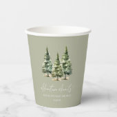 Gobelets En Papier Adventure Attend ! Baby shower des pins d'hiver (Recto)