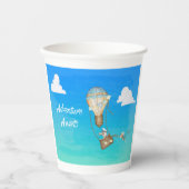 Gobelets En Papier Adventure Attend le ballon à air chaud dans le cie (Recto)