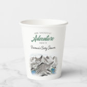 Gobelets En Papier Adventure Await Forest Baby shower Mountains (Verso)