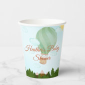 Gobelets En Papier Adventure Await Hot Air Baby shower (Recto)